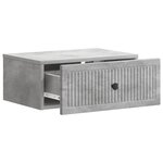 vidaXL Cabinet de chevet avec tiroir Gris béton 49 x 34 5 x 20 cm