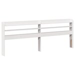 vidaXL Cadre de lit et tête de lit blanc 200x200 cm bois de pin massif