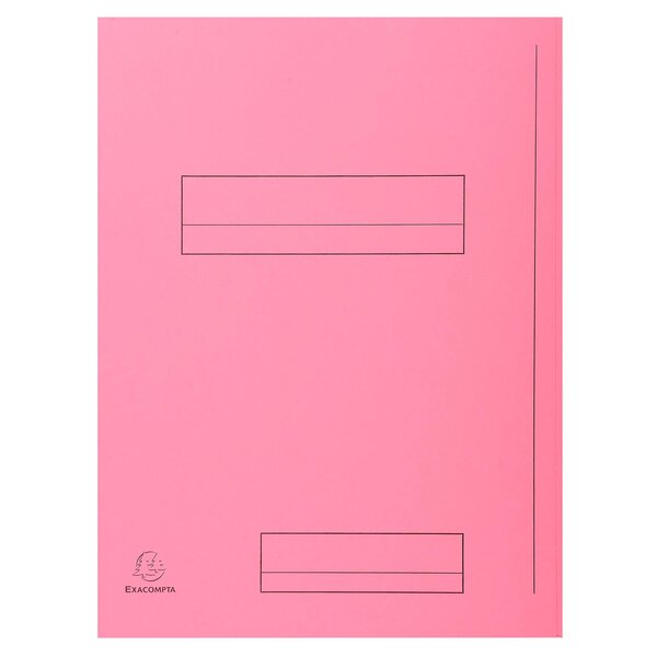 Paquet De 50 Chemises Imprimées 2 Rabats Super 210 - 24x32cm - Rose - X 5 - Exacompta