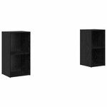 vidaXL Ensemble meuble TV 2 Pièces Chêne noir 72 x 35 x 36 5 cm