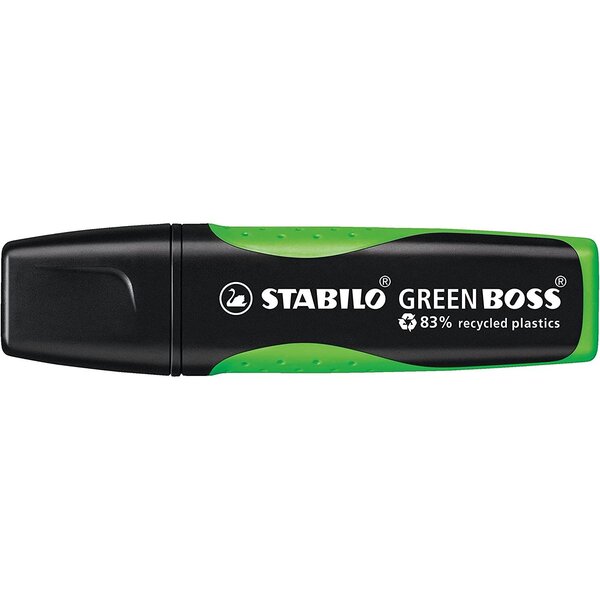 Surligneur GREEN BOSS Pointe Biseautée 2-5 mm Vert x 10 STABILO
