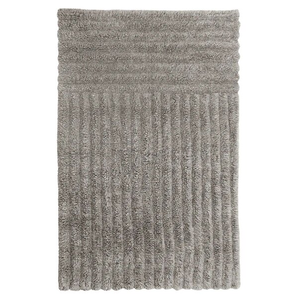 Tapis gris en laine avec reliefs ondulés - 170 x 240 cm