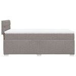 vidaXL Sommier à lattes de lit avec matelas Taupe 90x190 cm Tissu