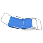 vidaXL Chaises longues pliables 2 Pièces Textilène Bleu