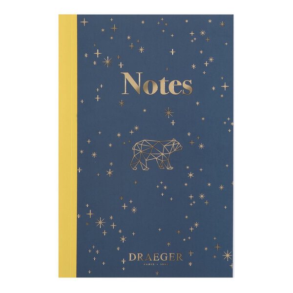 Carnet A6 Ligné - Bleu Nuit - Draeger paris