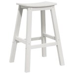vidaXL Tabouret de bar 2 Pièces Blanc 52 x 43 x 73.5cm HDPE