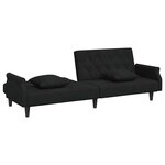 vidaXL Canapé-lit avec accoudoirs noir velours