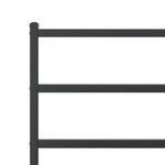 vidaXL Cadre de lit métal sans matelas avec pied de lit noir 90x200 cm