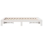 vidaXL Cadre de lit sans matelas blanc 120x190 cm bois de pin massif