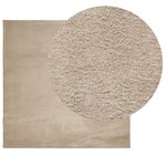 vidaXL Tapis HUARTE à poils courts doux et lavable sable 160x160 cm