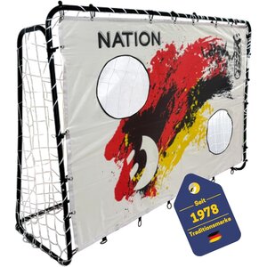 Best Sporting 11053-11066 - But de football 213 x 152 x 76 cm en noir avec cible de tir Nation D