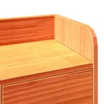 vidaXL Lit bibliothèque sans matelas cire marron 160x200 cm pin massif