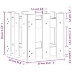 vidaXL Jardinière avec design de clôture 30x30x30 cm pin massif