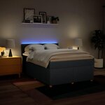 vidaXL Sommier à lattes de lit avec matelas Bleu 160x200 cm Tissu