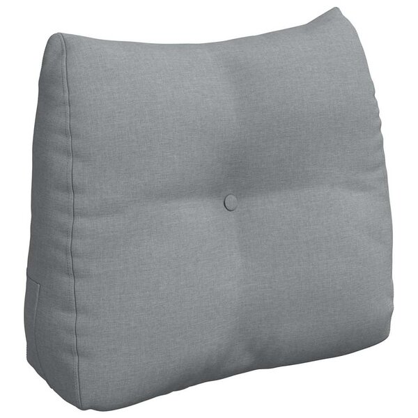 vidaXL Coussin de Dos Gris clair 60 x 24 x 50 cm tissu