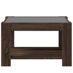 vidaXL Table basse avec LED chêne marron 73x53x45 cm bois d'ingénierie