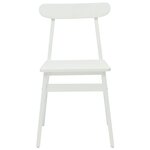 vidaXL Chaise de salle à manger 2 Pièces Blanc 43 x 44 5 x 77 cm