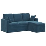 vidaXL Canapé Bleu 178 x 134 x 80 cm Velours