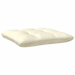 vidaXL Repose-pied de jardin avec coussin crème Bois de pin massif