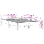 vidaXL Cadre de lit sans matelas blanc 135x190 cm bois de pin massif