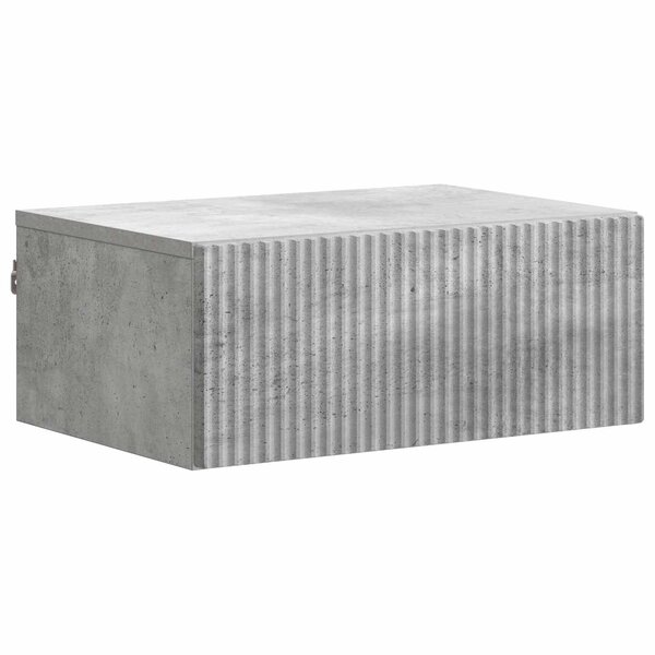 vidaXL Cabinet de chevet mural Gris béton 49 x 34 5 x 20 cm