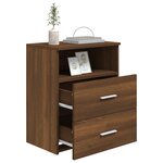 vidaXL Tables de chevet 2 Pièces Chêne marron 50x32x60 cm