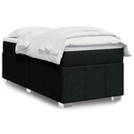 vidaXL Sommier à lattes de lit avec matelas Noir 90x190 cm Tissu