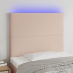 vidaXL Tête de lit à LED Cappuccino 100x5x118/128 cm Similicuir
