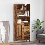 vidaXL Haut Armoire Bois ancien 69 5 x 34 x 180 cm Bois d'ingénierie