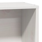 vidaXL Lit bibliothèque sans matelas blanc 90x190cm bois de pin massif