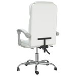 vidaXL Fauteuil inclinable de bureau Blanc Similicuir