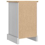 vidaXL Table de chevet avec tiroir Blanc 35 x 32 5 x 58 cm Pin massif