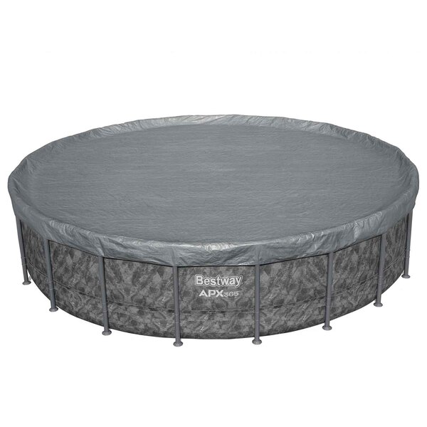 Bestway Couverture de piscine Ø6 1 m Rond Polyester Gris