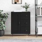 vidaXL Buffet noir 69 5x34x90 cm bois d'ingénierie