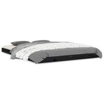vidaXL Cadre de lit sans matelas noir 135x190 cm bois de pin massif