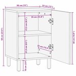 vidaXL Meuble de Salle de Bain avec porte Marron Bois d'acacia massif