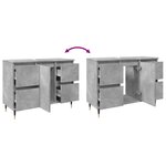 vidaXL Armoire salle de bain gris béton 80x33x60cm bois d'ingénierie