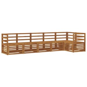 vidaXL Ensemble de canapé d'angle 6 Pièces Naturel Bois d'Acacia Massif