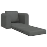 vidaXL Canapé-lit de sol 2-en-1 Gris Foncé 98x71x83 cm Tissu