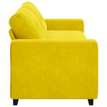 vidaXL Canapé 3 places Jaune 180 cm Velours