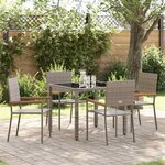 vidaXL Ensemble de salle à manger pour jardin 5 Pièces Gris
