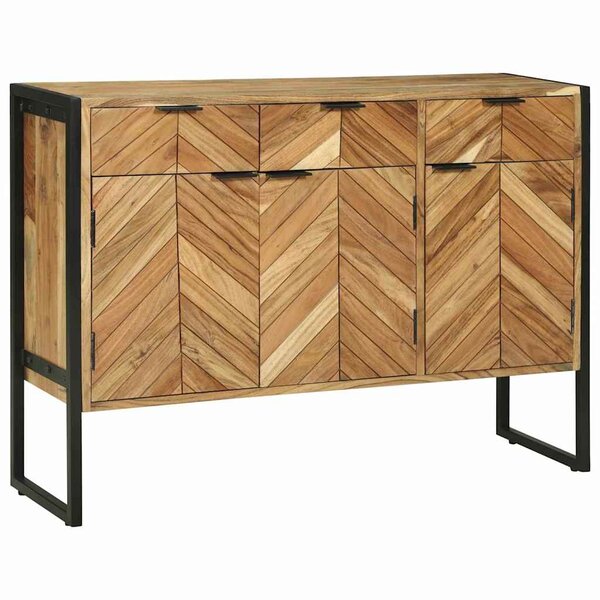 vidaXL Buffet Marron 100 x 30 x 75 cm Bois d'acacia massif