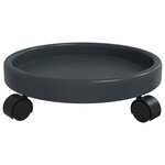 vidaXL Chariots à plantes avec roues 2 Pièces gris diamètre 34 cm 35 kg