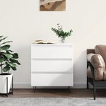 vidaXL Buffet Blanc 60x35x70 cm Bois d'ingénierie