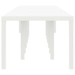 vidaXL Table de Jardin Blanc 400 x 100 x 73 cm polyrotin