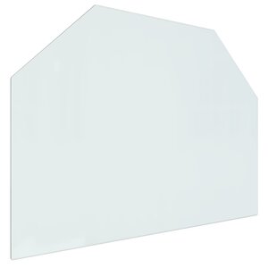 vidaXL Plaque de verre pour cheminée hexagonale 80x60 cm