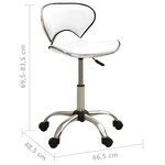 vidaXL Chaise de bureau Blanc Similicuir