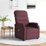 vidaXL Fauteuil électrique de massage Violet Tissu