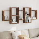 vidaXL Étagère murale vieux bois 159x18x65 cm bois d'ingénierie