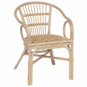 vidaXL Chaise empilable Naturel 58 x 60 x 81 cm Rotin